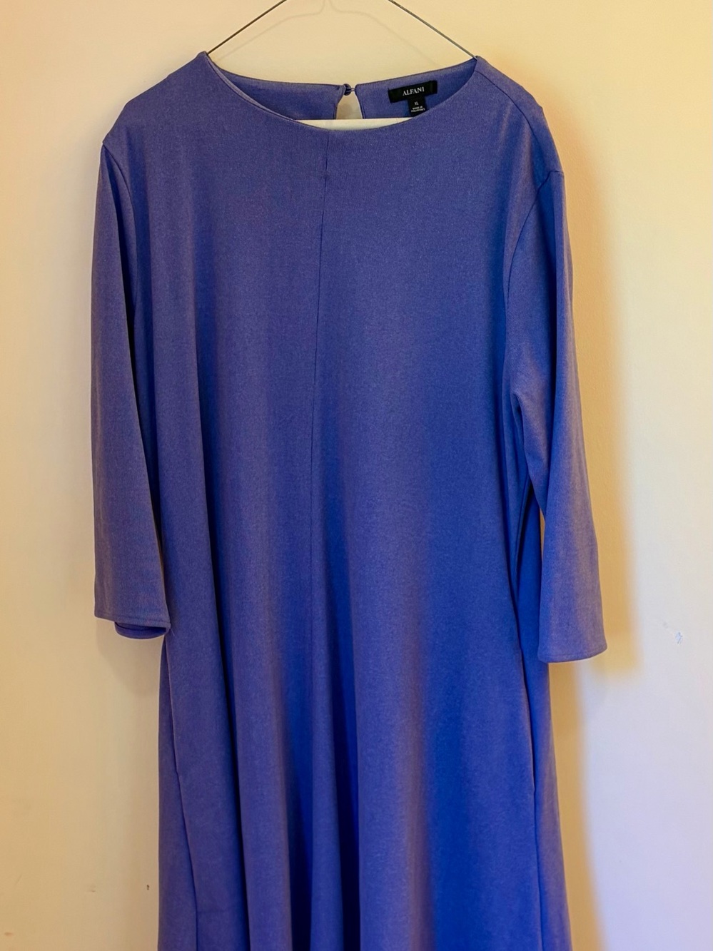 Alfani Violet Crewneck A-Line Dress